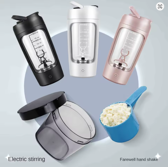 ShakeStream Electric Portable Whey Protein Shaker Bottle